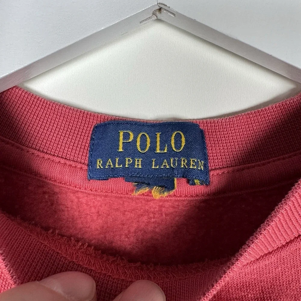 POLO RALPH LAUREN Polo Bear Sweatshirt Red - Crab Fishing - Size ?    13